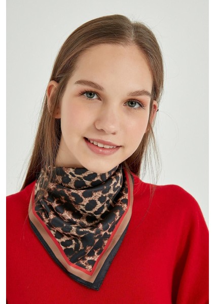 13485 Leopar Desenli Bandana Fular