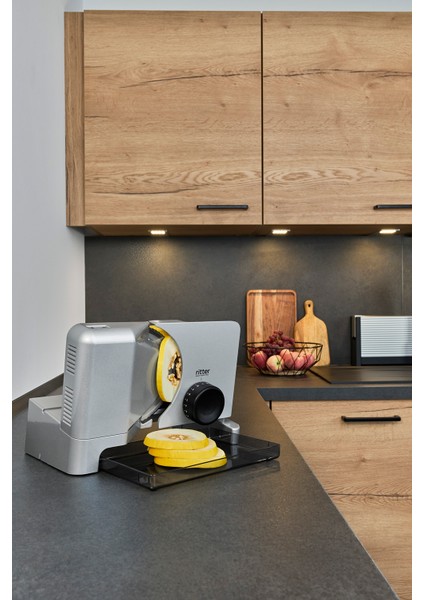 Ritter E 16 Duo Plus (Extra Bıçak) Ev Ofis Tipi Elektrikli Salam Sosis Gıda Dilimleyici Eco Motor