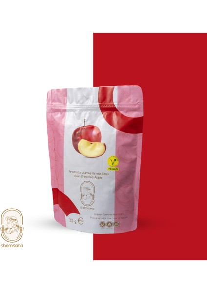 Fırında Kurutulmuş Kırmızı Elma 30 gr
