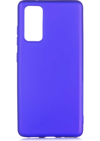 Samsung Galaxy S20 Fe Kılıf Zore Premier Silikon Kapak-Saks Mavi