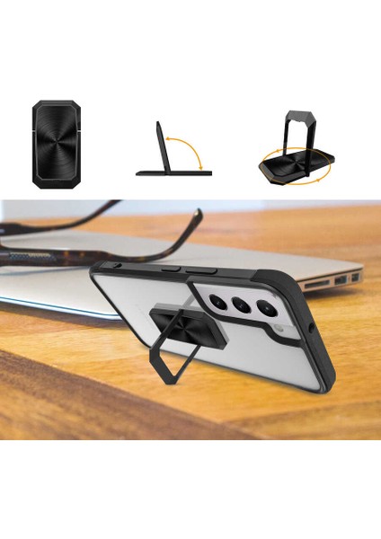 Samsung Galaxy S22 Plus Kılıf Zore V-Bax Kapak-Siyah fırsatları