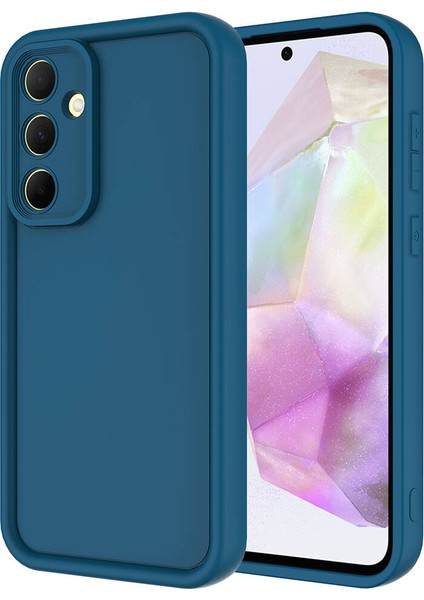 Samsung Galaxy A55 Kılıf Kamera Korumalı Ananas Kapak-Koyu Yeşil