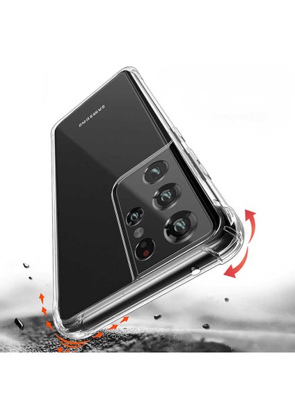 Samsung Galaxy S21 Ultra Kılıf Zore Nitro Anti Shock Silikon-Renksiz fiyatları