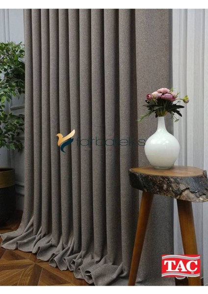 Açık Gri Keten Fon Perde 1e3 Dökümlü Pileli Fon Perde modelleri