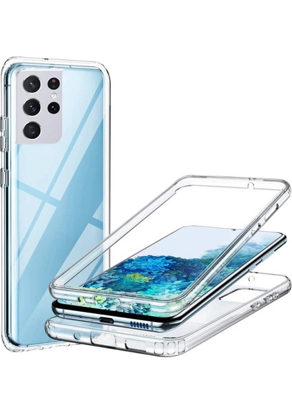 Samsung Galaxy S21 Ultra Kılıf Zore Enjoy Kapak-Renksiz