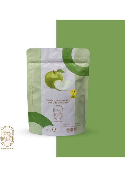Fırında Kurutulmuş Yeşil Elma 30 gr