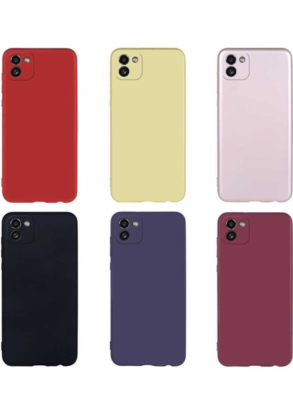 Samsung Galaxy A03 Kılıf Zore Premier Silikon Kapak-Gold fiyatları