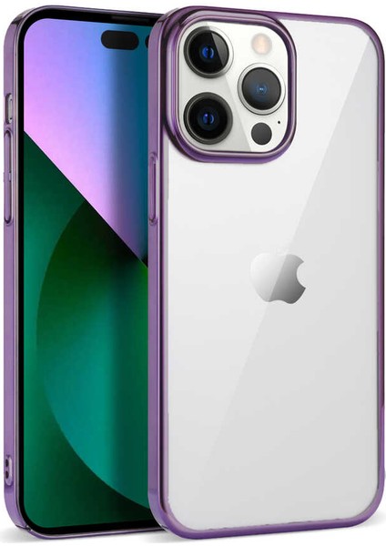 Apple iPhone 14 Pro Uyumlu Zore Pixel Kapak-Derin Mor