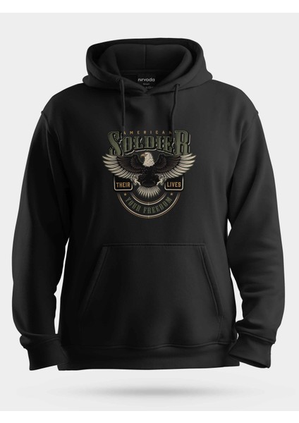American Soldier Kartal Unisex Kapüşonlu Sweatshirt