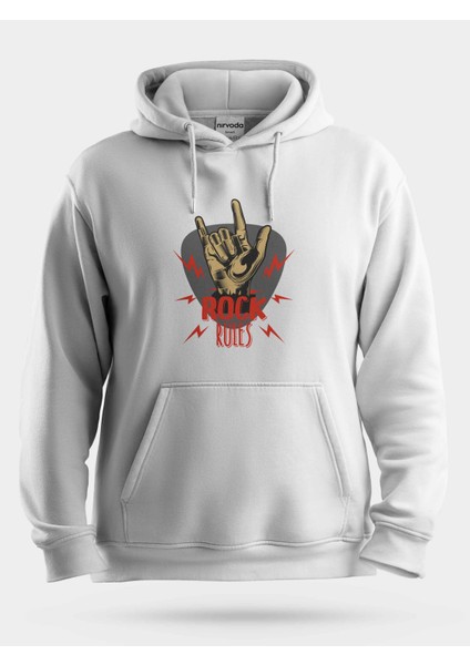 Rock Rules Unisex Kapüşonlu Sweatshirt