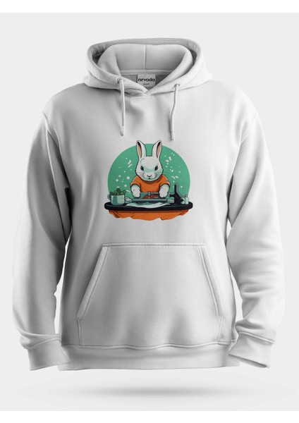 Işçi Tavşan Unisex Kapüşonlu Sweatshirt
