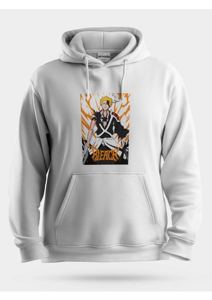 Ichigo Kurosaki Turuncu Bleach Unisex Kapüşonlu Sweatshirt