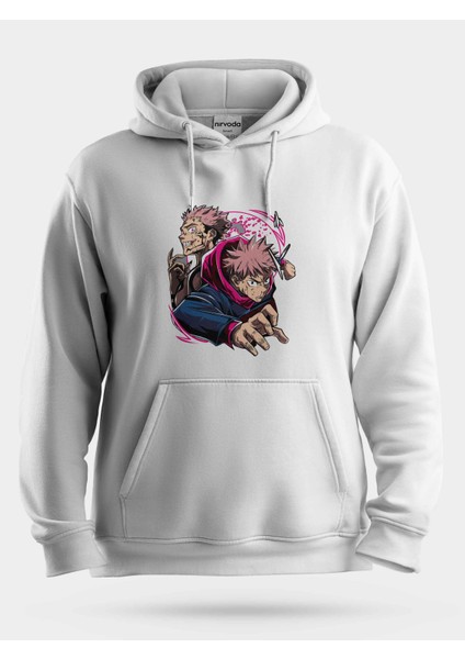 Jujutsu Kaisen Çizim Unisex Kapüşonlu Sweatshirt