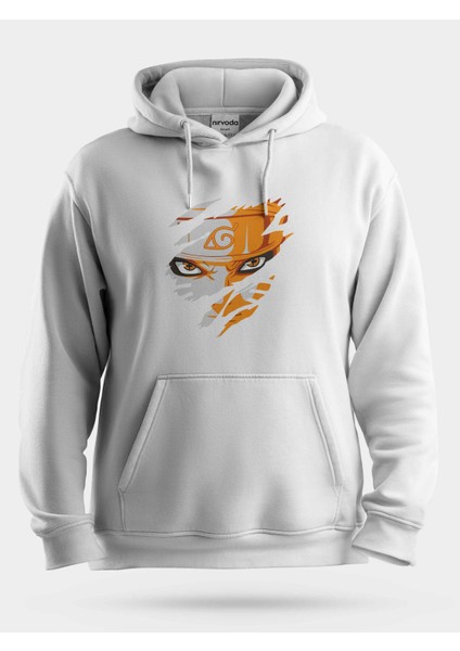 Parçalı Naruto Unisex Kapüşonlu Sweatshirt