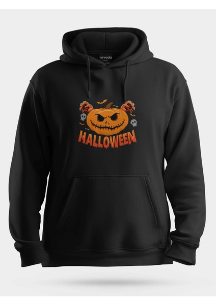 Halloween Balkabağı Cadılar Bayramı Unisex Kapüşonlu Sweatshirt