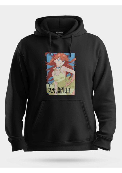 Asuka Langley Evangelion Unisex Kapüşonlu Sweatshirt