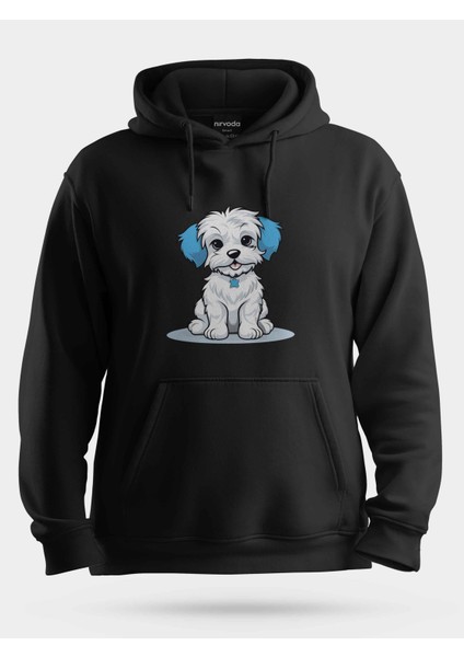 Sevimli Poddle Unisex Kapüşonlu Sweatshirt