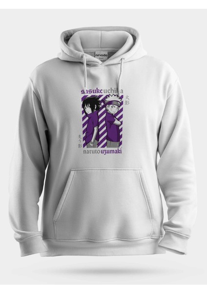 Sasuke Naruto Ikilisi Naruto Unisex Kapüşonlu Sweatshirt