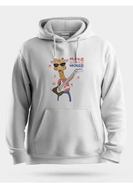 Gitarist Zürafa Unisex Kapüşonlu Sweatshirt