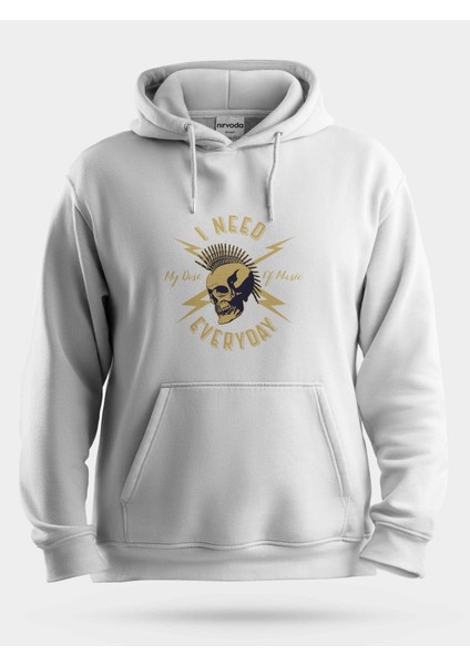 Her Gün Metal Müzik Unisex Kapüşonlu Sweatshirt