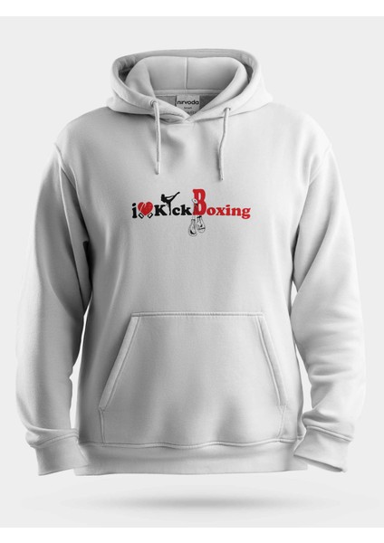 I Love Kick Boks Unisex Kapüşonlu Sweatshirt