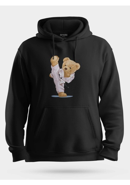 Kung Fu Sevimli Ayı Unisex Kapüşonlu Sweatshirt