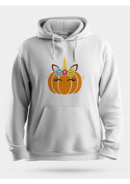 Balkabağı Unicorn Unisex Kapüşonlu Sweatshirt