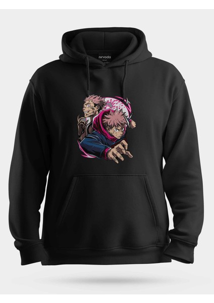 Jujutsu Kaisen Çizim Unisex Kapüşonlu Sweatshirt