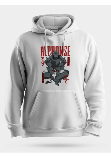 Alphonse Elric Fullmetal Alchemist Unisex Kapüşonlu Sweatshirt