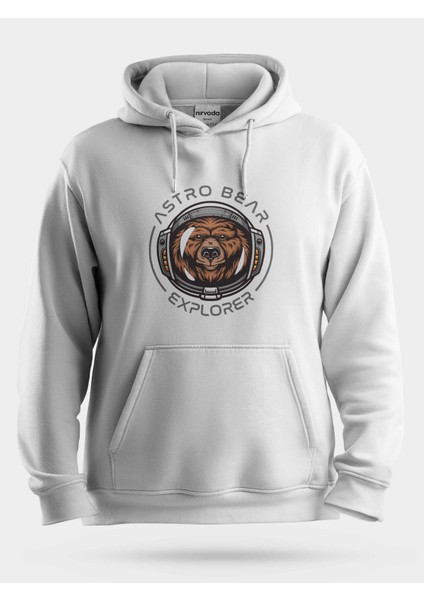 Astronot Ayı Unisex Kapüşonlu Sweatshirt
