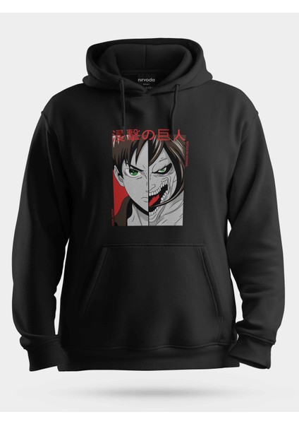 Eren Shingeki Attack On Titan Unisex Kapüşonlu Sweatshirt