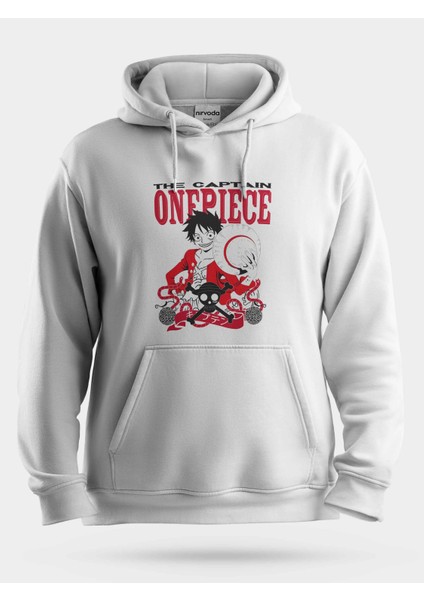 Kaptan Luffy One Piece Unisex Kapüşonlu Sweatshirt