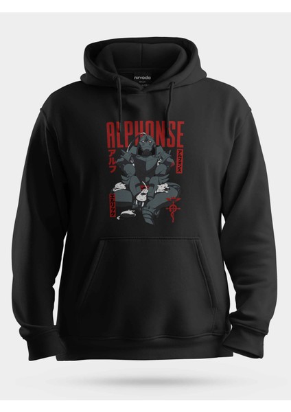 Alphonse Elric Fullmetal Alchemist Unisex Kapüşonlu Sweatshirt