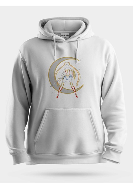 Sailor Moon Savaşçı Ay Unisex Kapüşonlu Sweatshirt