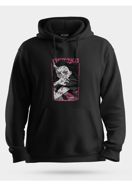 Iblis Nezuko Demon Slayer Unisex Kapüşonlu Sweatshirt
