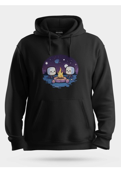 Kamp Yapan Marshmallow Unisex Kapüşonlu Sweatshirt