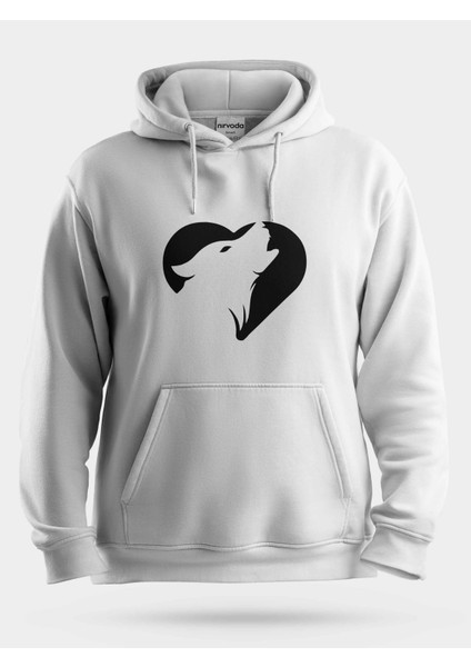 Kalpli Kurt Unisex Kapüşonlu Sweatshirt