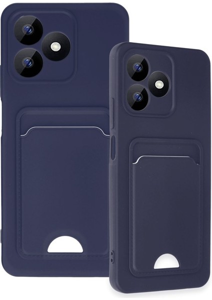 Realme Note 50 Uyumlu Arka Kamera Korumalı Kart Koyulabilen Silikon Kartlıklı Kılıf Kapak modelleri
