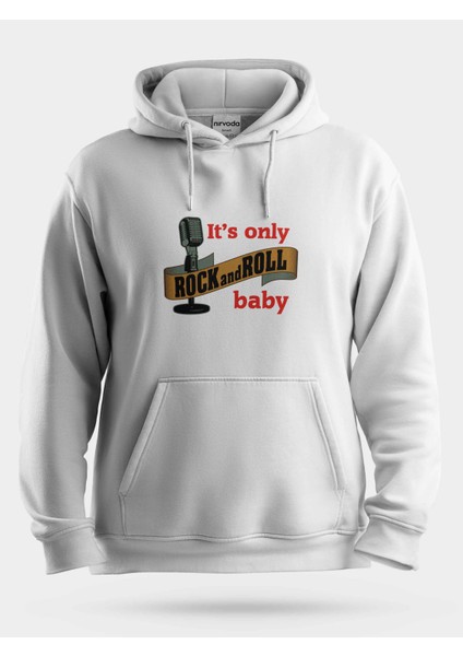 Rock And Roll Baby Rock Müzik Unisex Kapüşonlu Sweatshirt