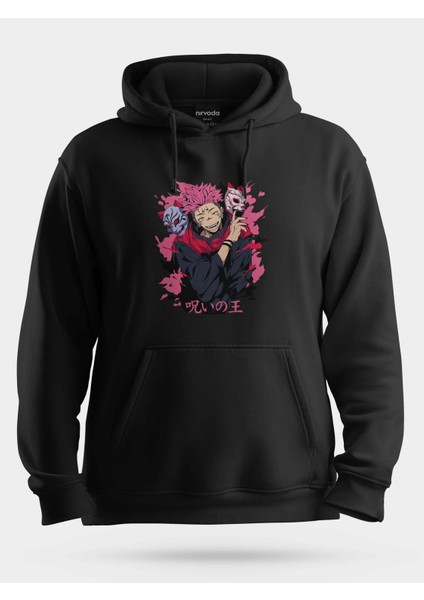 Sukuna Maske Jujutsu Kaisen Unisex Kapüşonlu Sweatshirt