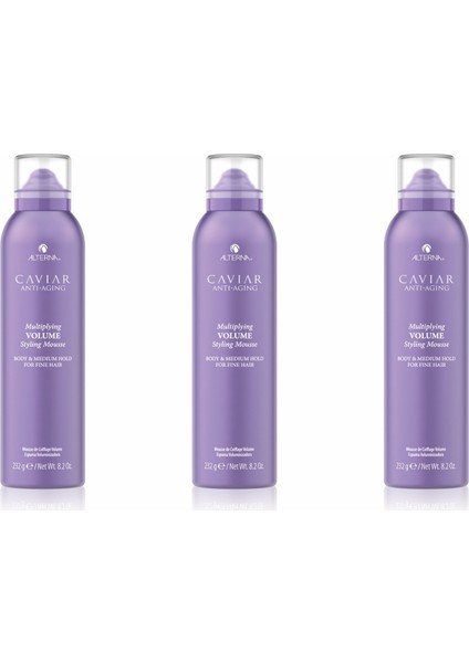 Ekonomik Üçlü Caviar Multiplying Volume Styling Mousse