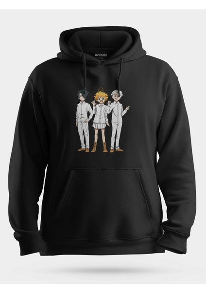 Vadedilmiş Yokyer The Promised Neverland Unisex Kapüşonlu Sweatshirt