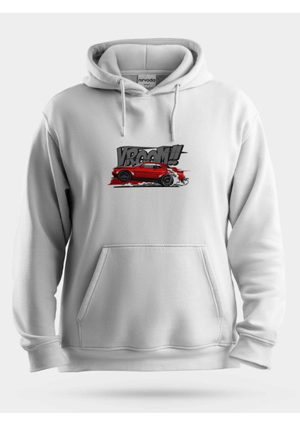 Vroom Drift Araba Unisex Kapüşonlu Sweatshirt