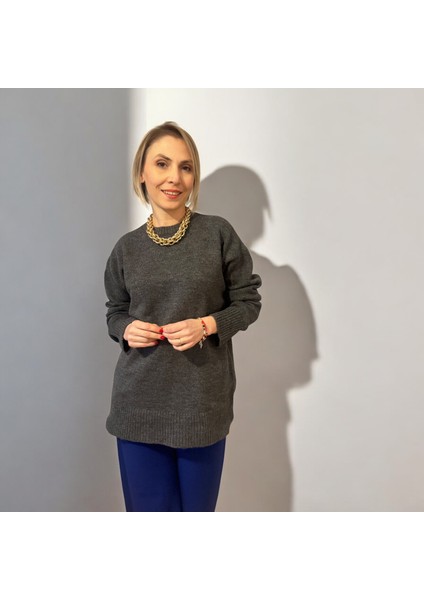Antrasit Kelly Oversize Kazak
