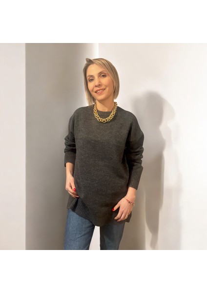 Antrasit Kelly Oversize Kazak