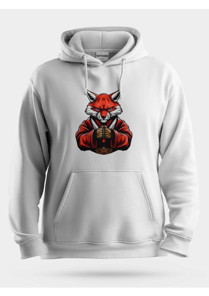 Samuray Red Fox Tilki Unisex Kapüşonlu Sweatshirt