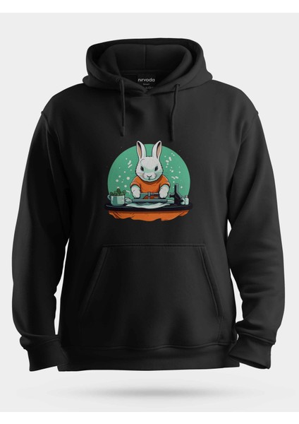 Işçi Tavşan Unisex Kapüşonlu Sweatshirt