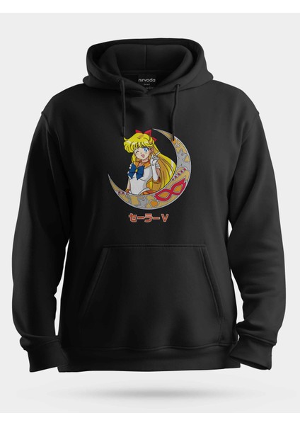 Sailor Moon Ay Savaşçısı Unisex Kapüşonlu Sweatshirt