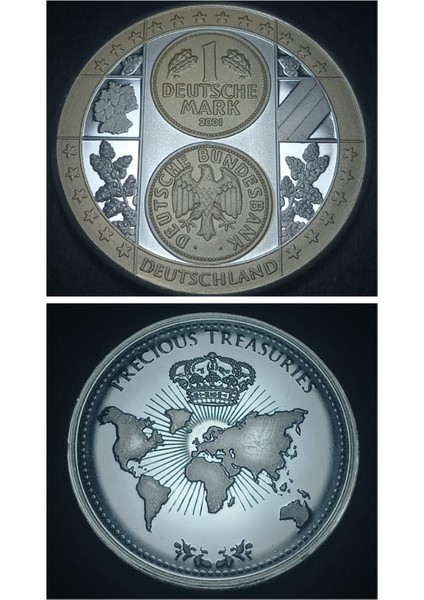 2001 Almanya Değerli Hazineler Hatıra Madalya Precıous Treasurıes 28GRAM / 40MM