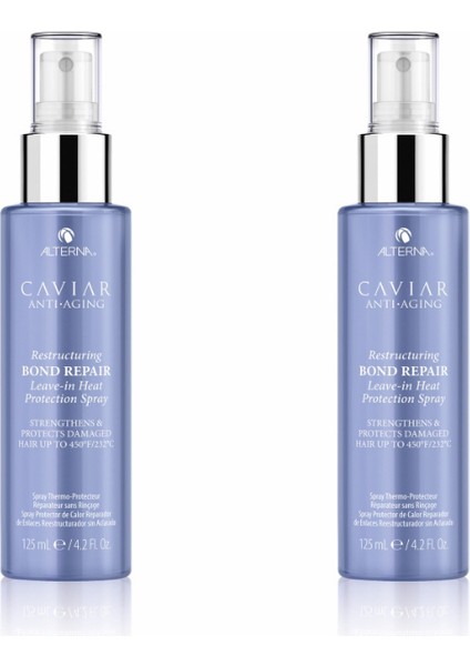 Ekonomik Ikili Caviar Restructuring Bond Repair Leave-In Heat Protection Spray Isıdan Koruma Spreyi 125 ml